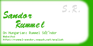 sandor rummel business card